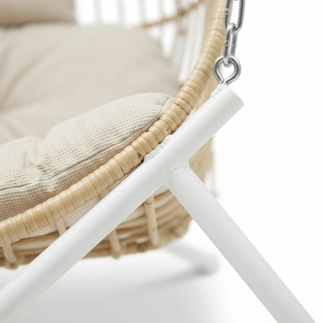 Snug Steel Hanging Chair - Natural — detail close-up
