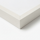 White Riviera in Open Grain White Frame Print 84cm x 118cm — detail close-up