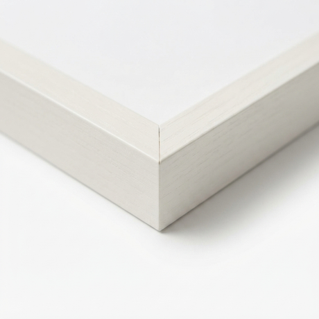 White Riviera in Open Grain White Frame Print 84cm x 118cm — detail close-up