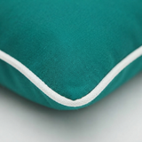 Teal Green 45x45 Outdoor Cushion — detail close-up