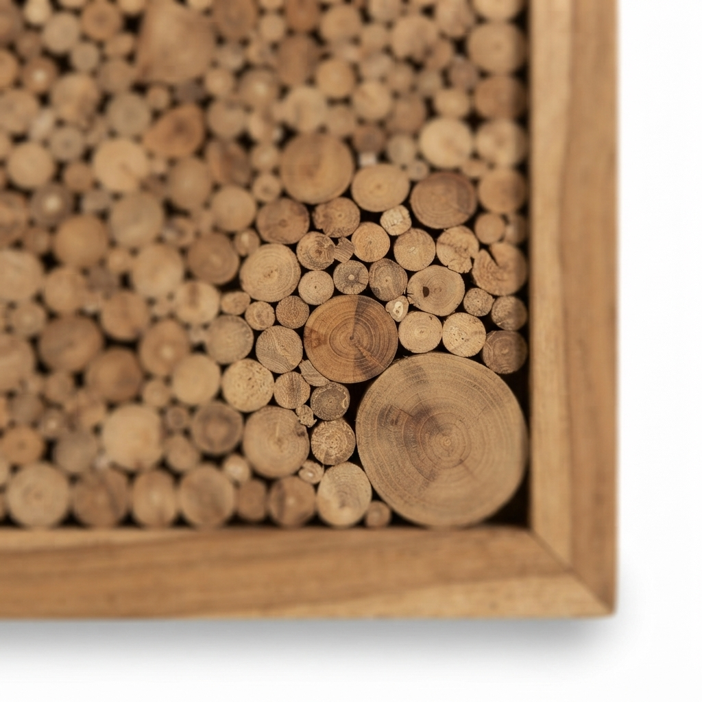 Teak Wall Art - Stellar — detail close-up
