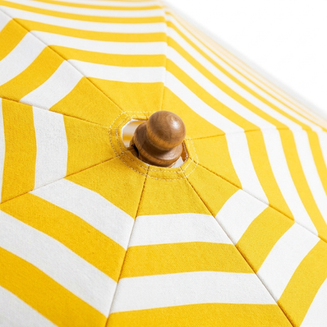 Replacement Canopy for 3m Aluminium Umbrella - Yellow and White Stripe — detail close-up