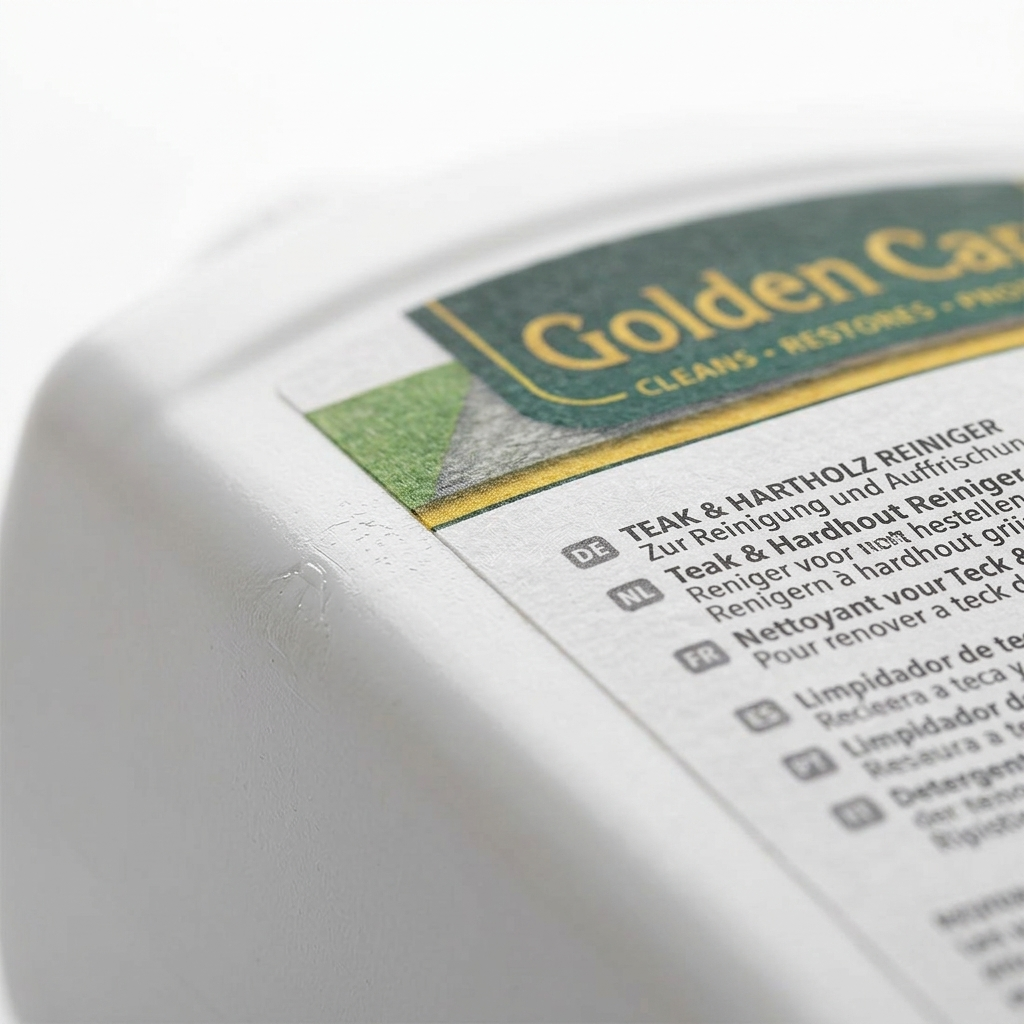 Golden Care Teak Cleaner 1L — detail close-up