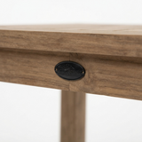 Teak 50 x 50 Coffee Table — detail close-up