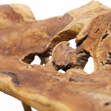 Teak Root Bench — detail close-up