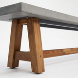 Charlotte 240cm Polystone Bench — detail close-up