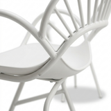 Fantail Dining Chair 4pc - White — detail close-up