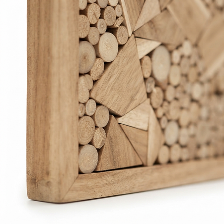 Teak Wall Art - Milkyway — detail close-up