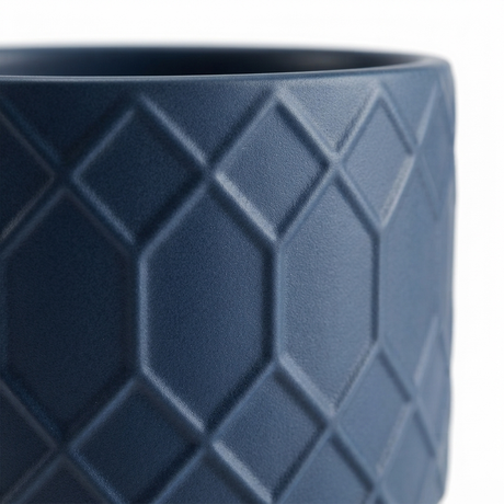 Izel Planter 15.5 x 15 Navy — detail close-up