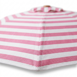 Replacement Canopy for 3m Bamboo Umbrella - Pink and White Stripe — detail close-up