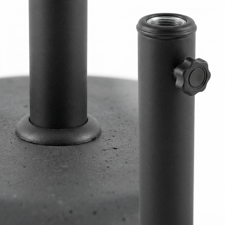Concrete Umbrella Bases — detail close-up
