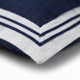 Linen Navy Milano - Indoor Cushion (50 x 50) — detail close-up