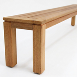 Selina 235cm Karri Gum Timber Bench — detail close-up