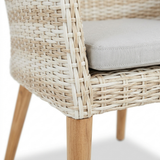 Faro Dining Chair - White Natural — detail close-up