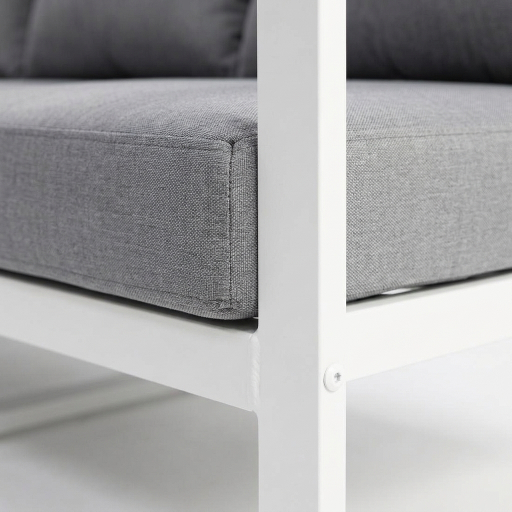 Dallas 3-Seater Lounge - White — detail close-up