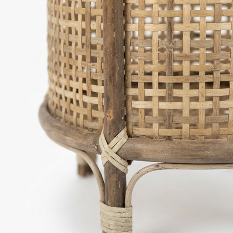 S2 Kob Bamboo Planter Natural — detail close-up