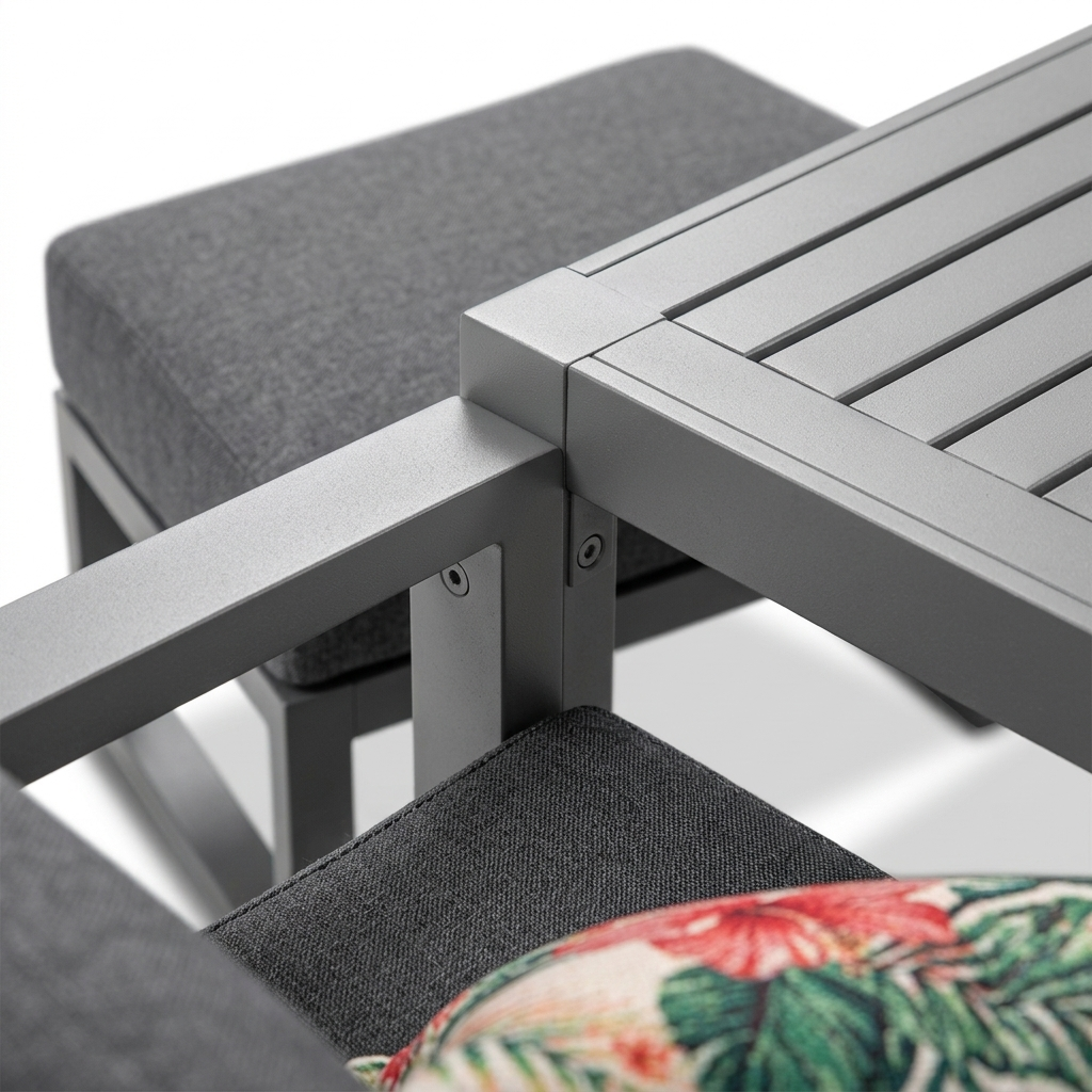 Dallas Corner Lounge Setting - Black — detail close-up