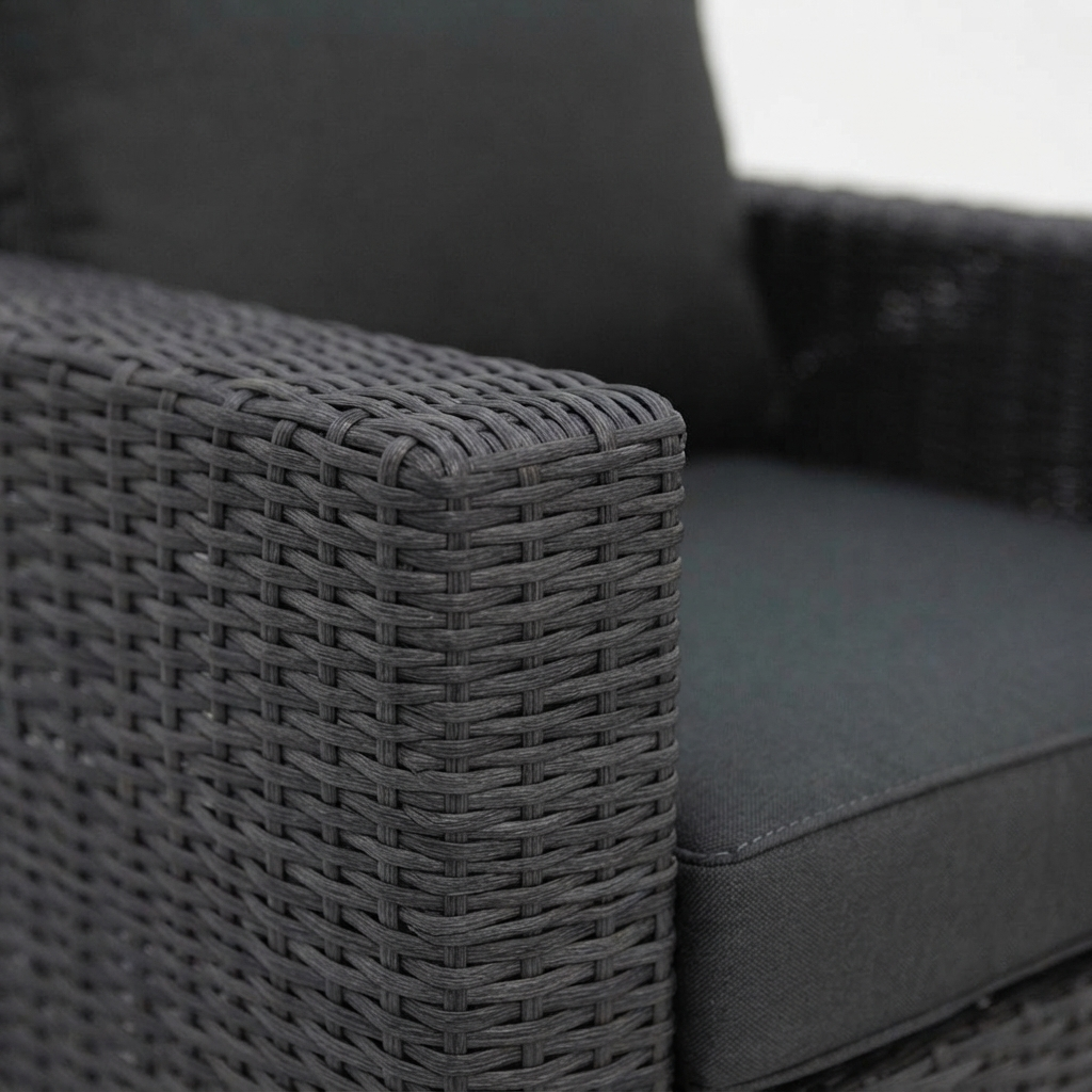 Banksia Armchair - Black Charcoal — detail close-up