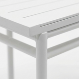 Dallas 150cm Lounge Dining Table - White — detail close-up