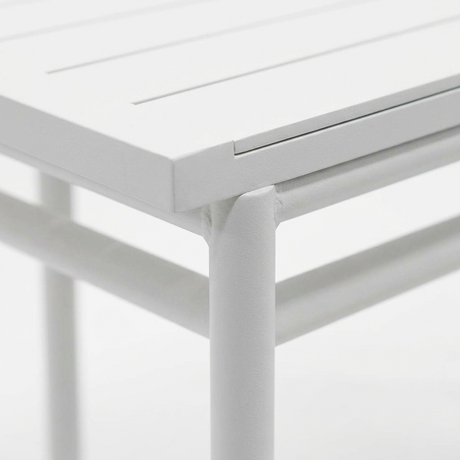 Dallas 150cm Lounge Dining Table - White — detail close-up