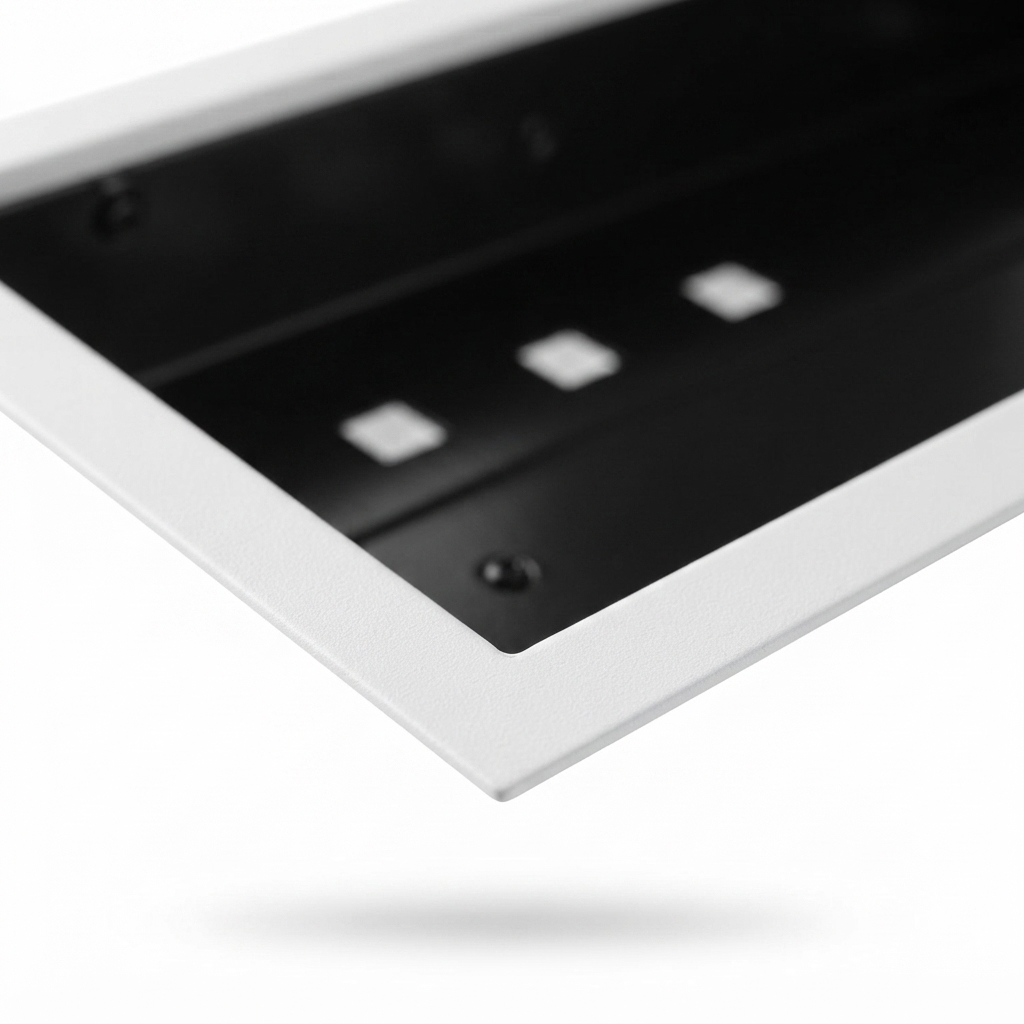 Flush Mount Enclosure for Intense 3200W - White — detail close-up