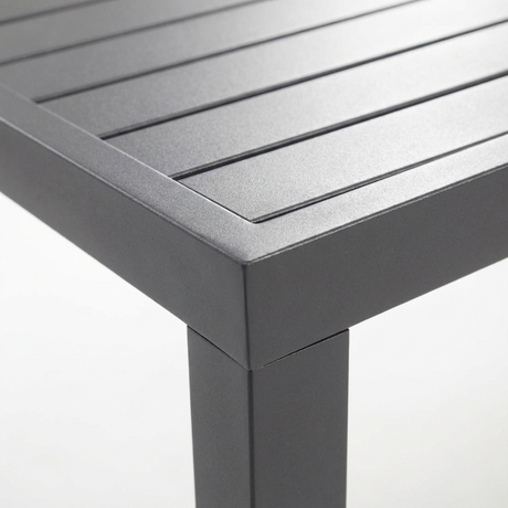Queensville 11pc Table - Gunmetal — detail close-up