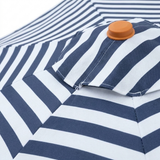 Replacement Canopy for 3m Aluminium Umbrella - Navy and White Stripe — detail close-up
