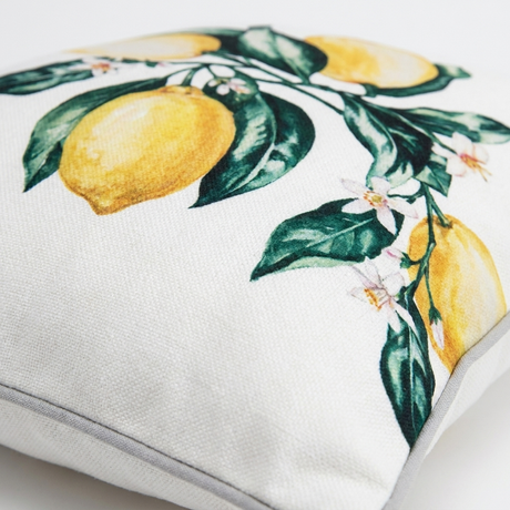 Citrus White 45x45cm Outdoor Cushion — detail close-up