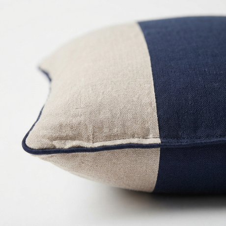 Linen Laguna Stripes - Indoor Cushion (50 x 50) — detail close-up