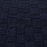 Throw - Oxford Navy (130 x 170cm) — detail close-up
