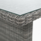 Amani Lounge Dining Table - Grey — detail close-up