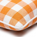 Mango Gingham Outdoor Cushion 45x45cm — detail close-up
