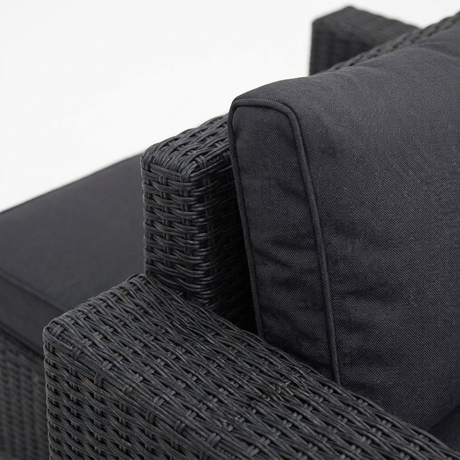 Banksia 2 Seat Sofa - Black Charcoal — detail close-up