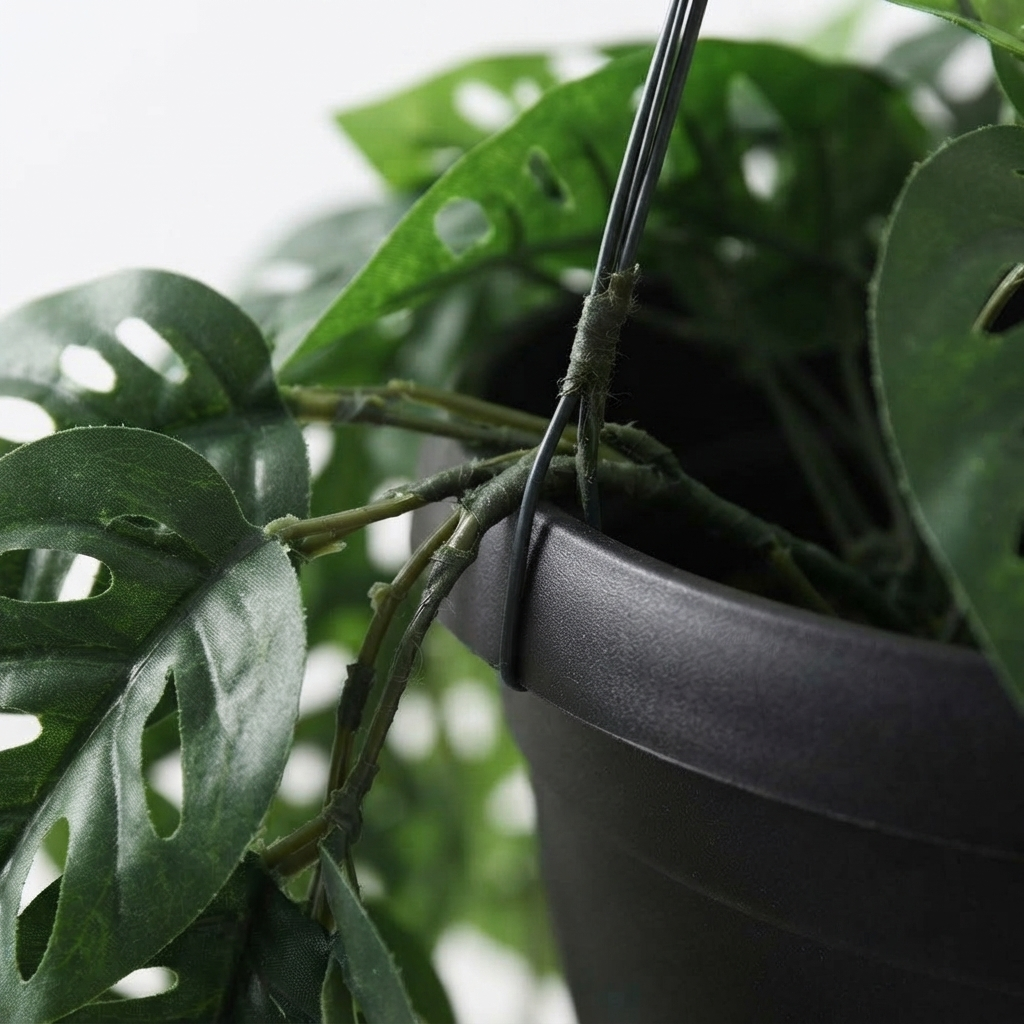 Monstera Adansonii Hanging Plant — detail close-up