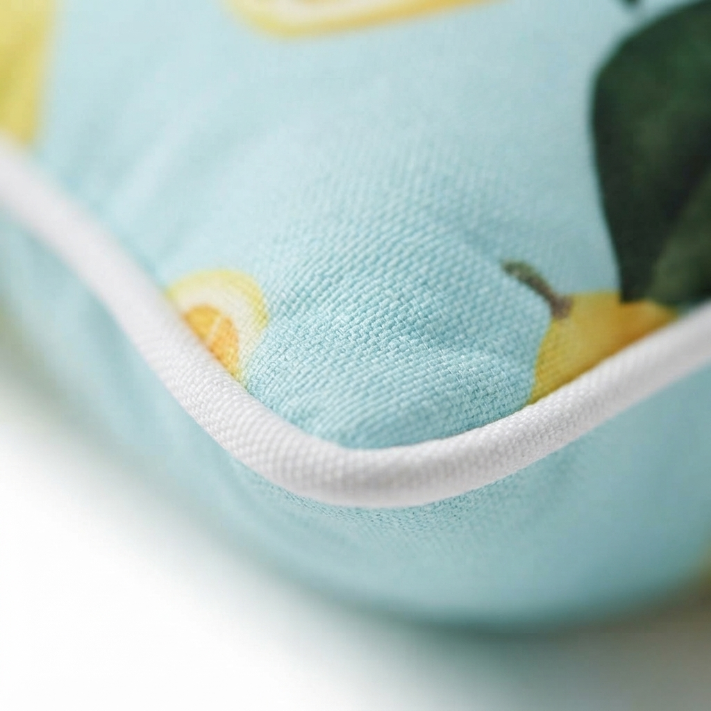 Lemon Tree 45x45 Outdoor Cushion — detail close-up