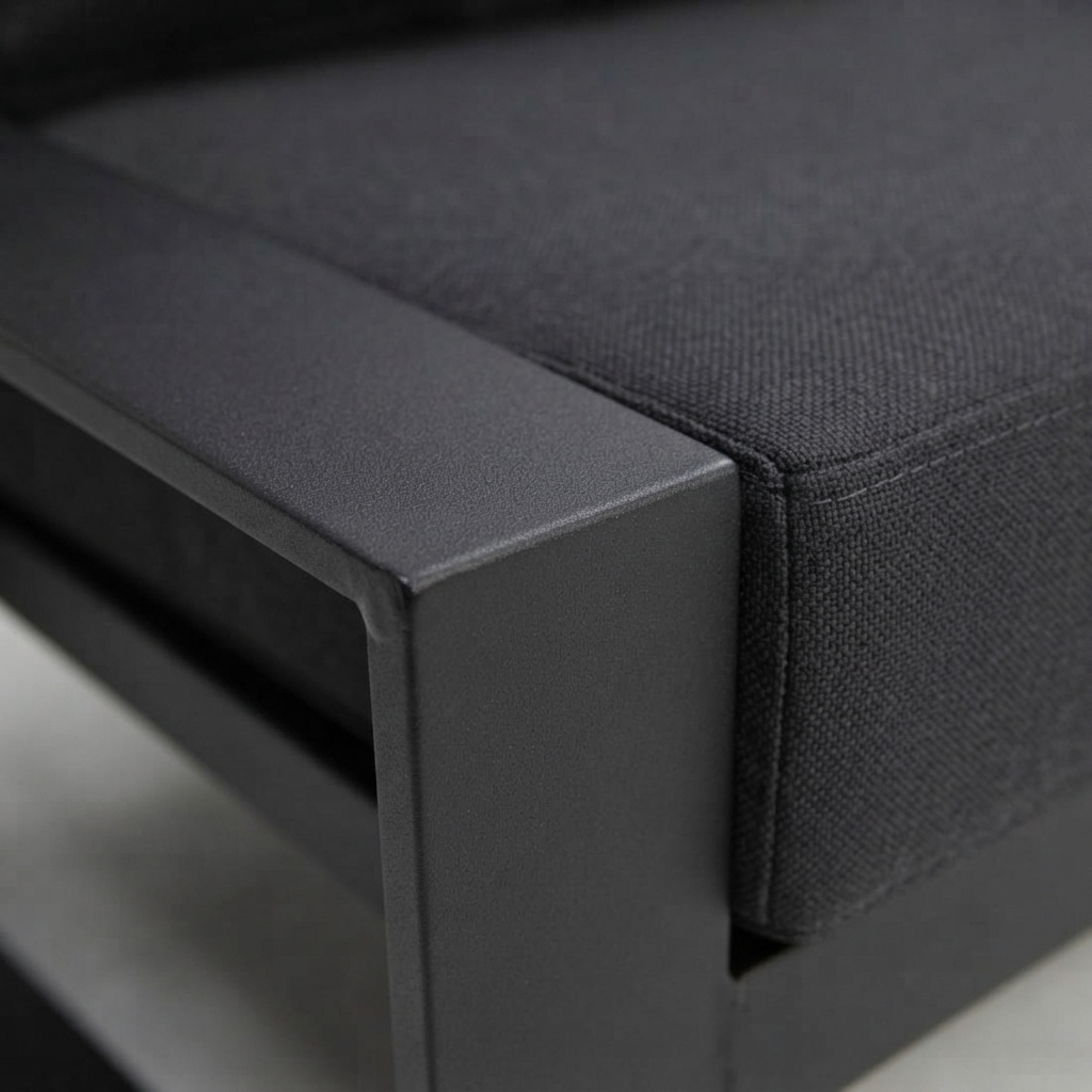 Hayman 3 Seater Lounge - Black — detail close-up