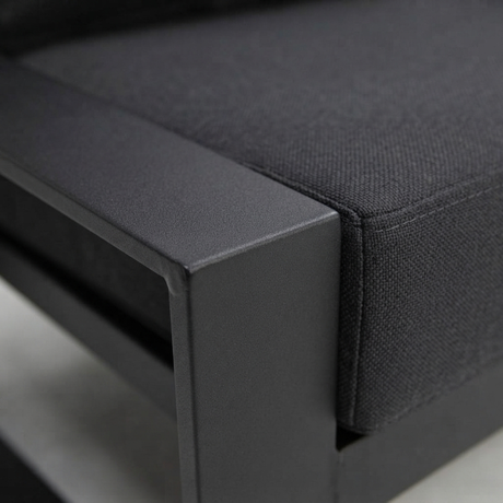 Hayman 3 Seater Lounge - Black — detail close-up