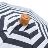 Replacement Canopy for 3m Bamboo Umbrella - Black and White Stripe — detail close-up