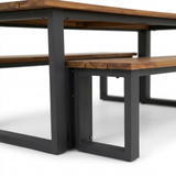 Richmond 3pc Dining Setting - Gunmetal — detail close-up