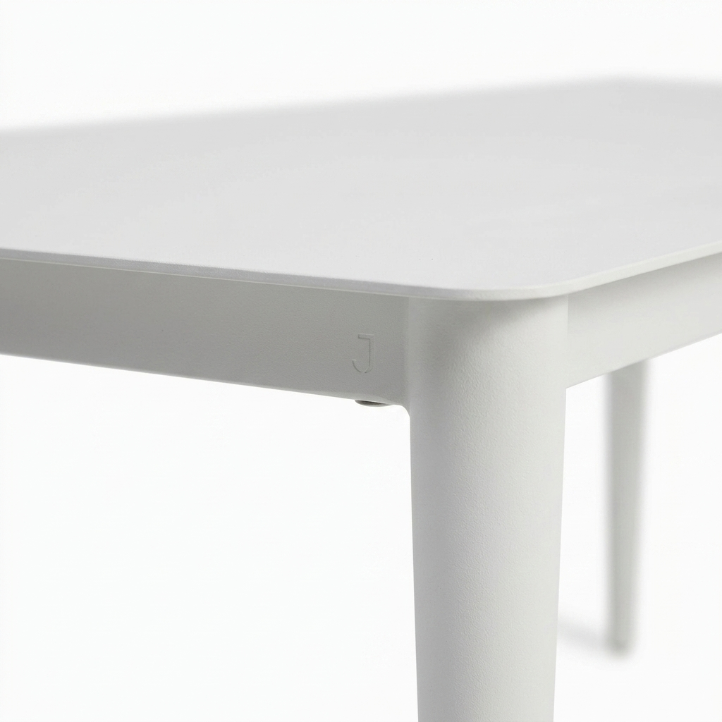 Java 170cm Dining Table - White — detail close-up