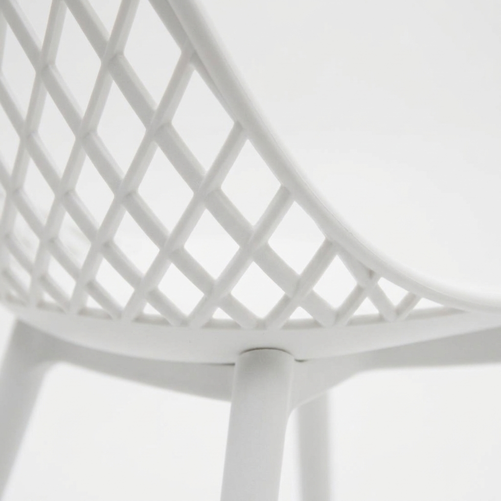 Persia Dining Chair - White — detail close-up