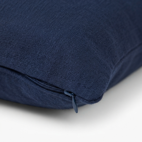 Linen Navy - Indoor Cushion (50 x 50) — detail close-up