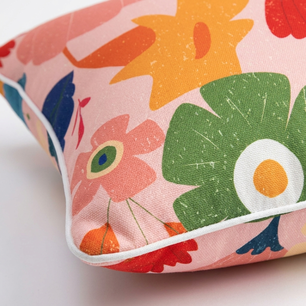 Sunshine Sky 45x45cm Outdoor Cushion — detail close-up