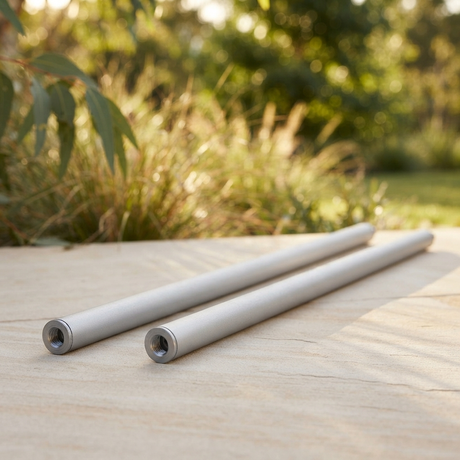 Max Classic Extension Mount Poles 600mm - Silver — outdoor setting