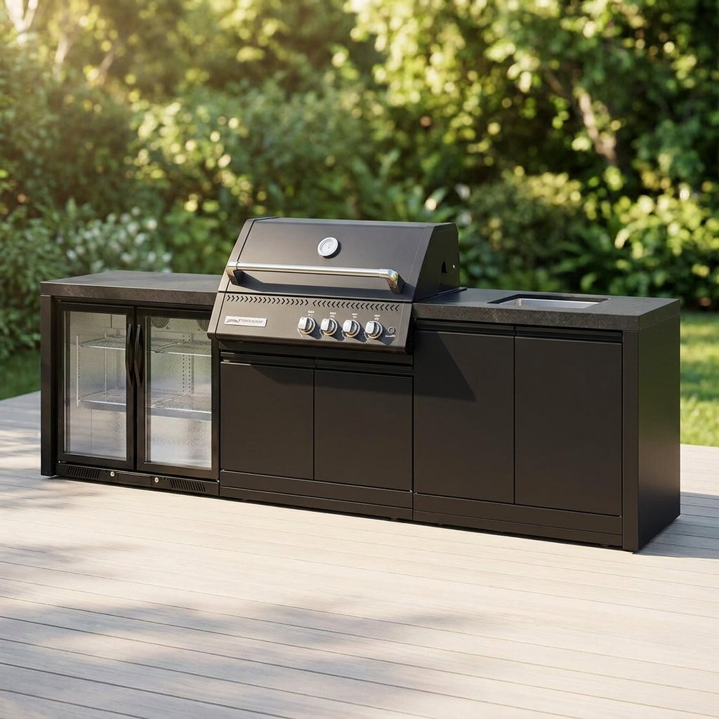 Crossray Xplor Bas BBQ Outdoor Kitchen GD4KB-06 - Black — outdoor setting