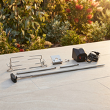 Napoleon 240V Rogue Heavy Duty Rotisserie Kit — outdoor setting