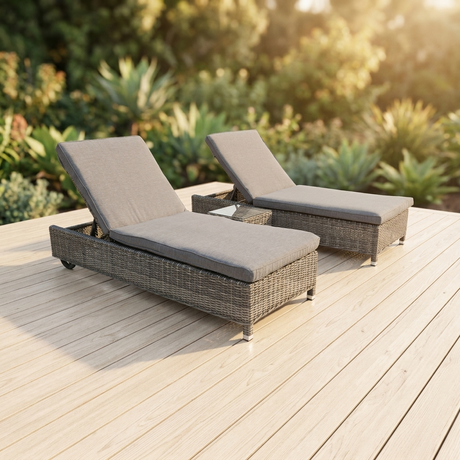 Amani 3pc Sunlounge Setting - Grey Storm — outdoor setting