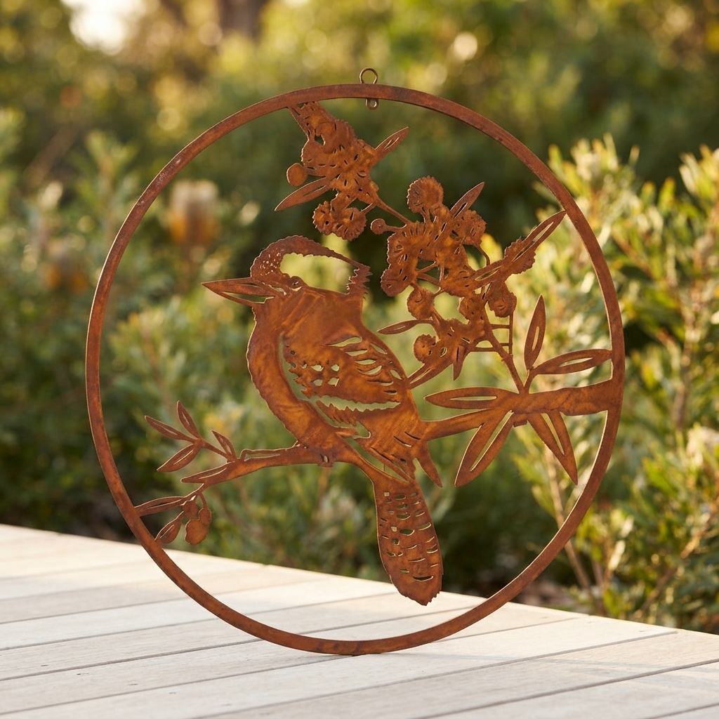 Kookaburra Wall Art — outdoor setting