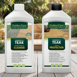 Golden Care Teak Cleaner and Teak Protector Pack — outdoor setting
