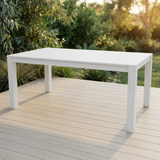Dallas 180cm Dining Table - White — outdoor setting